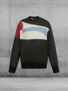 Ellipse Panelled Mohair Black Sweater C2H4