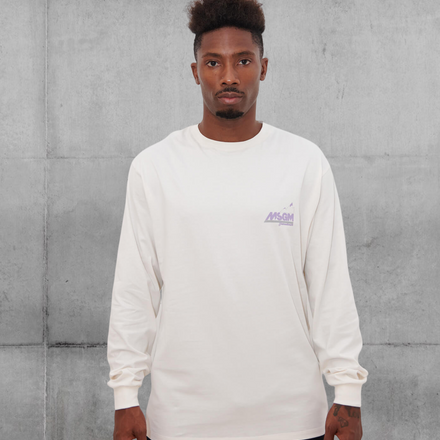 Logo-print cotton T-shirt long sleeve by MSGM