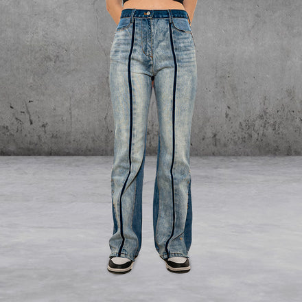 Woman Panelled Faded Vintage Jeans by C2H4