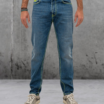 Denim Pants Yellow stitch By MSGM