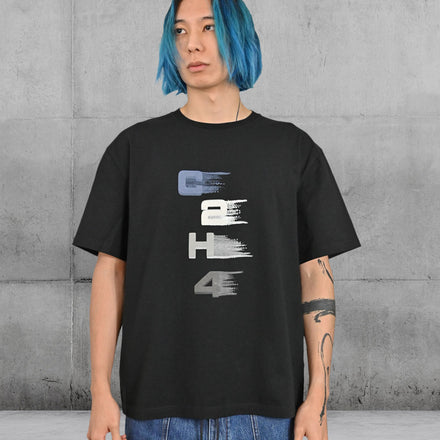Layered Print Logo T-Shirt C2H4