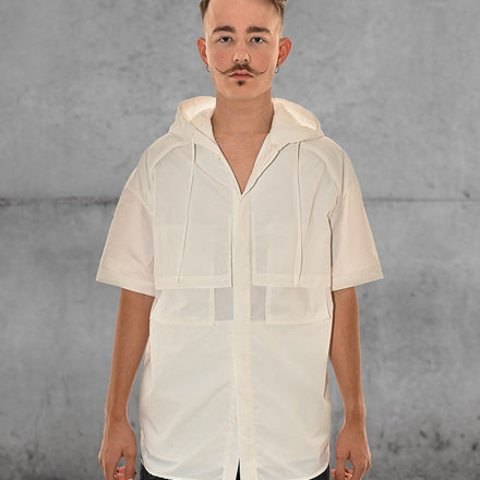 Double Sleeve Hoody Shirt by Juun.J